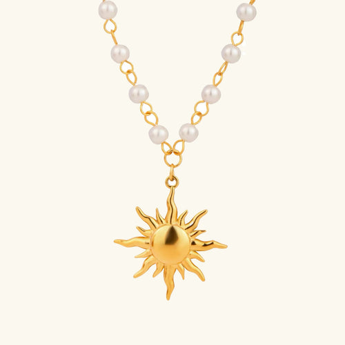 [Amore]Apollo Sun Pearl Necklace