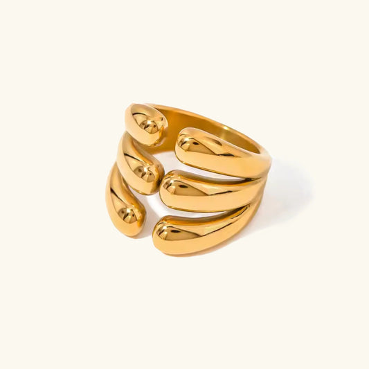 [Amore]Cassiel Layered Gold Ring
