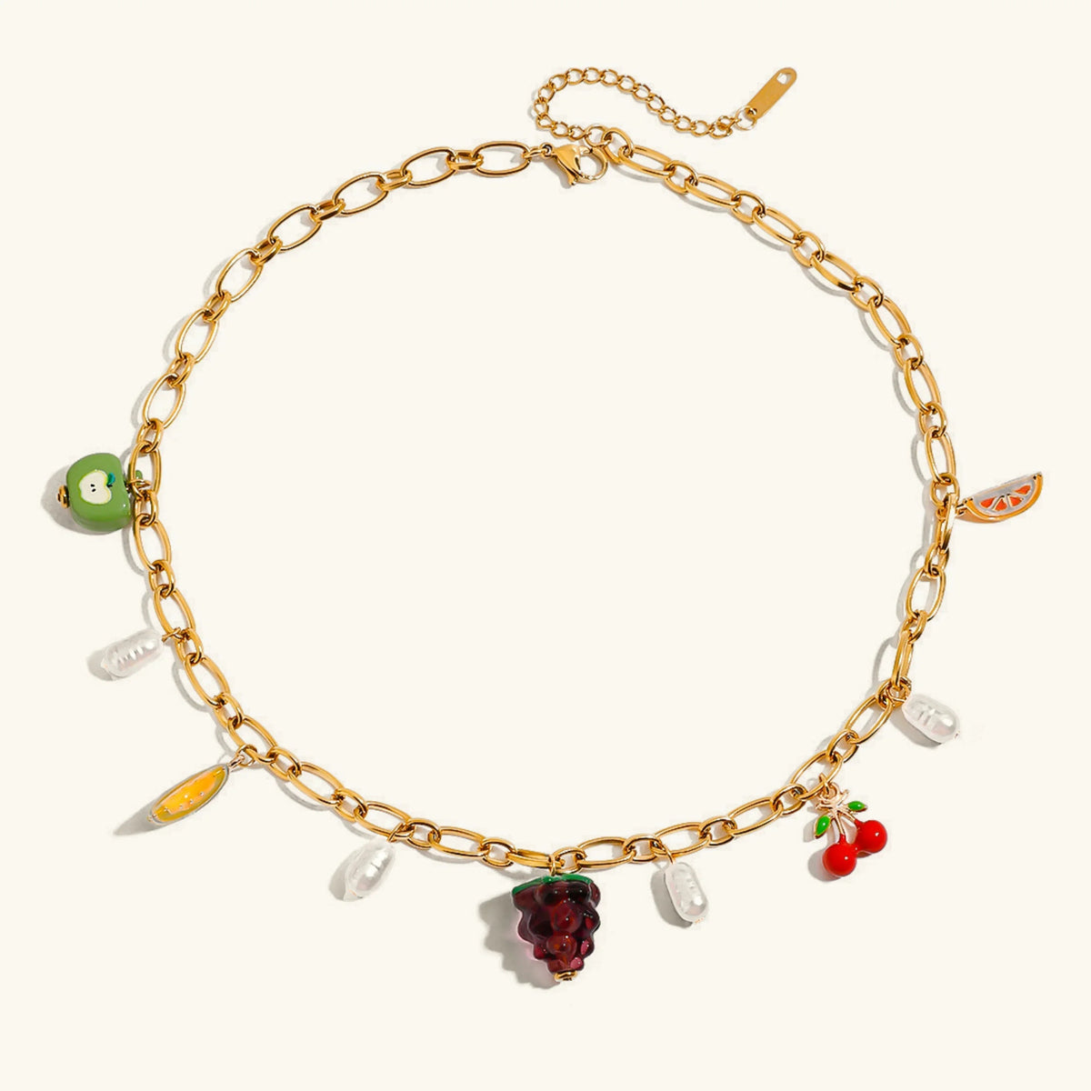 [Amore]Michelle Fruit Charm Gold Necklace