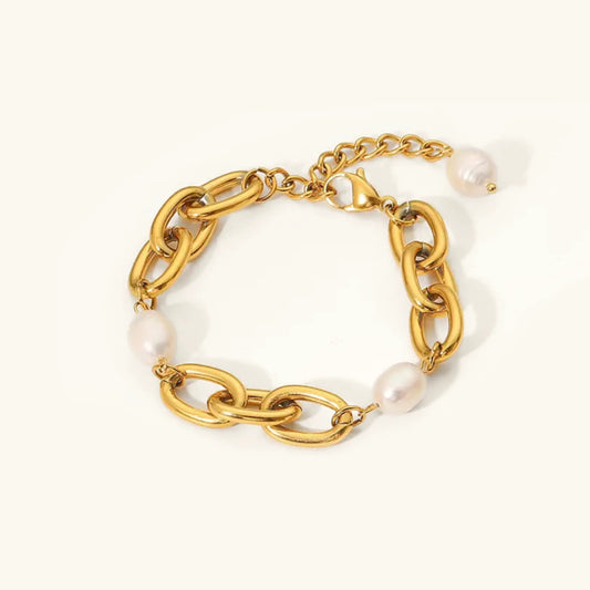 [Amore]Ysabel Chunky Freshwater Pearl Bracelet