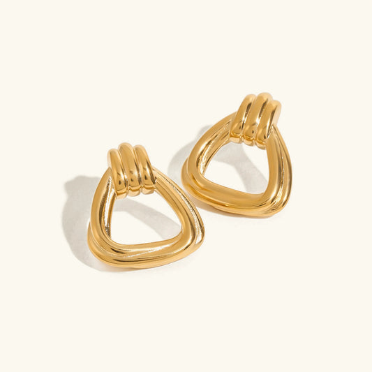 [Amore]Doris Knot Charm Gold Earrings