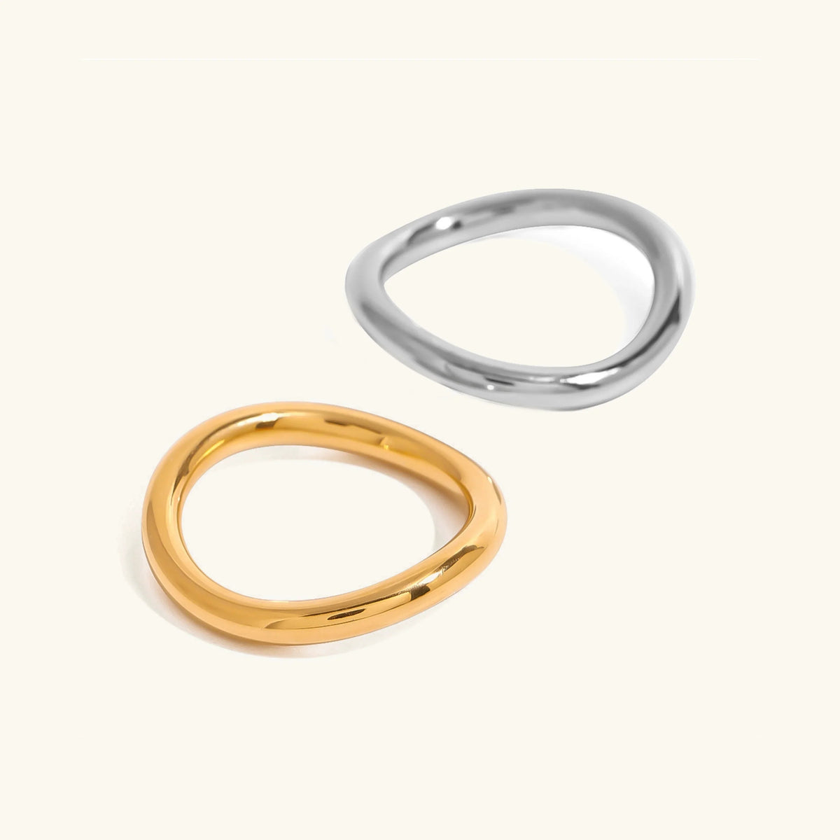 [Amore]Miley Gold & Silver Layered Rings