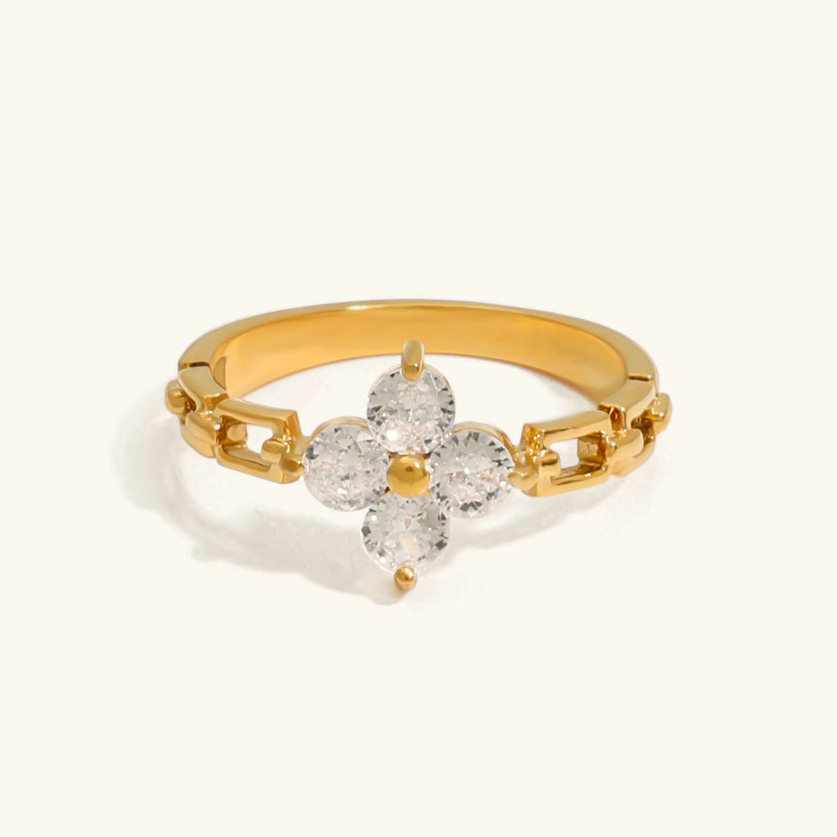 [Amore]Clestine Diamond Petal Ring