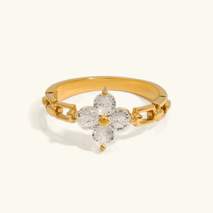 [Amore]Clestine Diamond Petal Ring