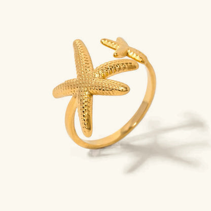 [Amore]Seastar Gold Starfish Ring