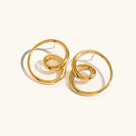 [Amore]Angelique Golden Twist Earrings