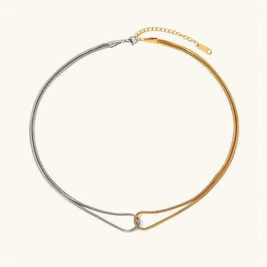 [Amore]Talia Two Tone Necklace