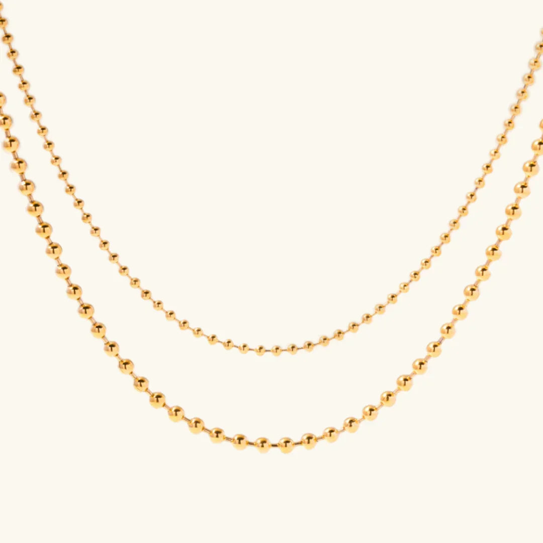 [Amore]Layered Ball Chain Necklace