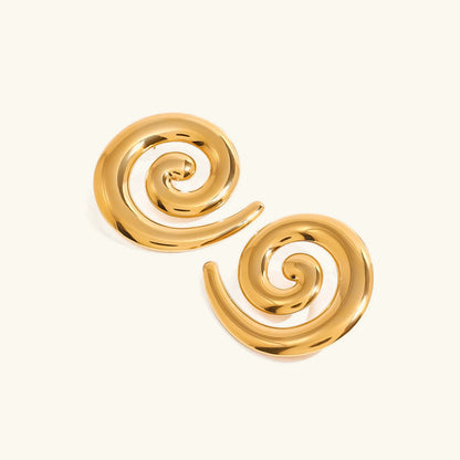 [Amore]Zarya Spiral Gold Earrings