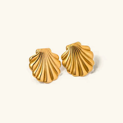 [Amore]Bayside Gold Seashell Earrings