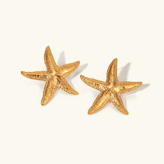 [Amore]Serene Gold Starfish Earrings