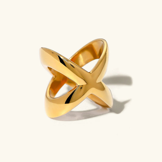 [Amore]Carolyn Gold Cross Ring