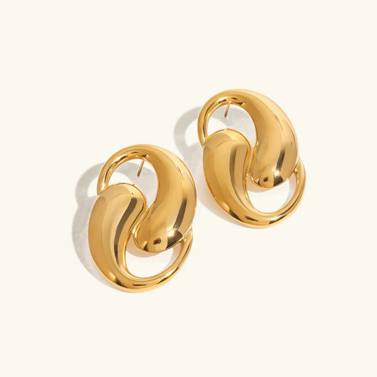 [Amore]Dansley Water Drop Gold Earrings
