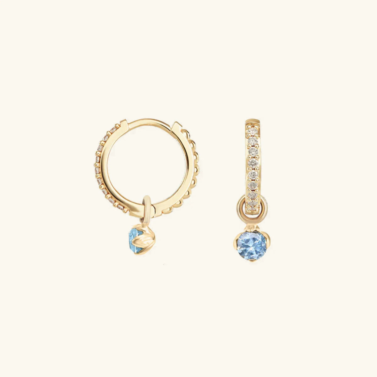 [Amore]Blake Reversible Diamond Hoops