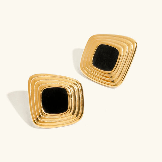 [Amore]Sylvie Geometric Gold Earrings
