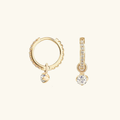 [Amore]Blake Reversible Diamond Hoops