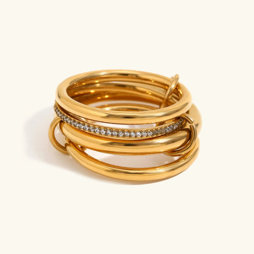 [Amore]Christabel Diamond Ring Stack