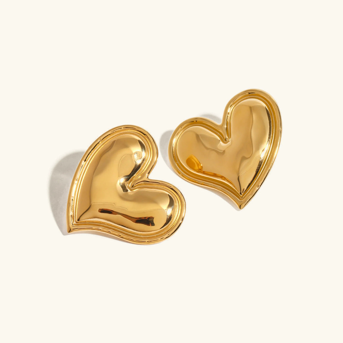 [Amore]Liora Gold Heart Earrings