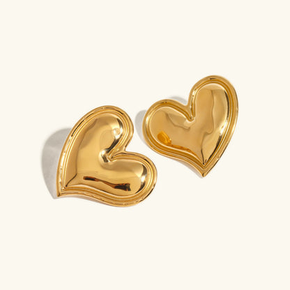 [Amore]Liora Gold Heart Earrings
