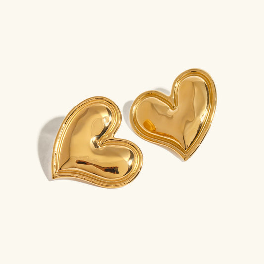 [Amore]Liora Gold Heart Earrings