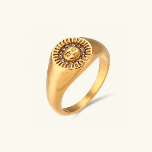 [Amore]Solari Sunface Gold Ring