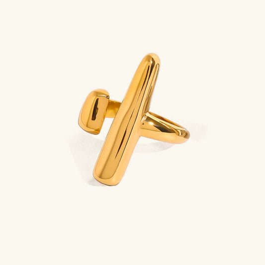 [Amore]Seraphina Contemporary Gold Ring
