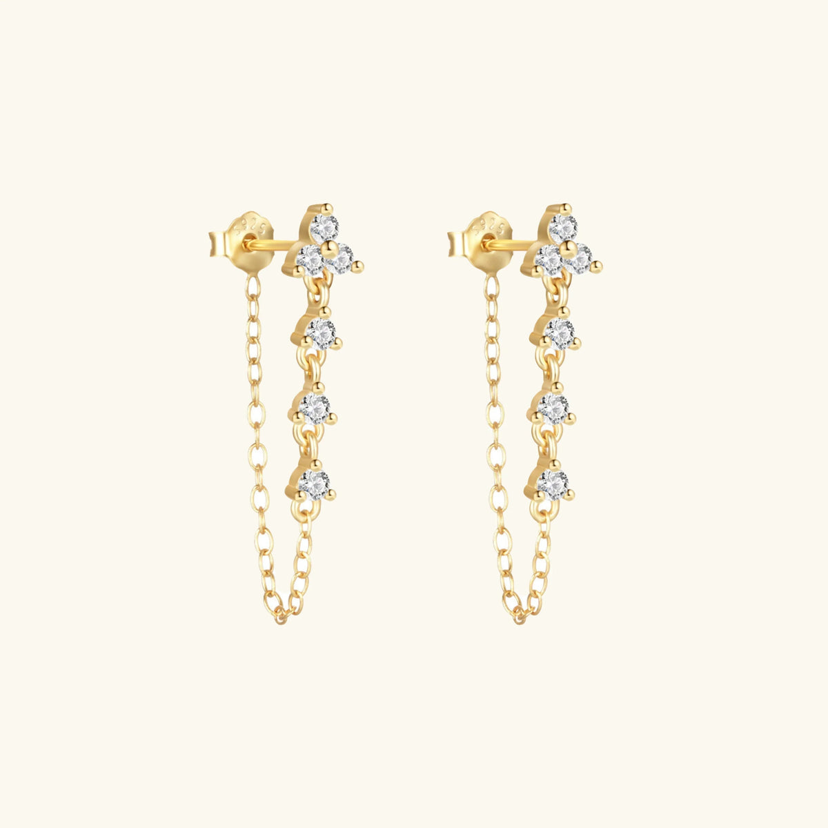 [Amore]Daniella Diamond Chain Stud