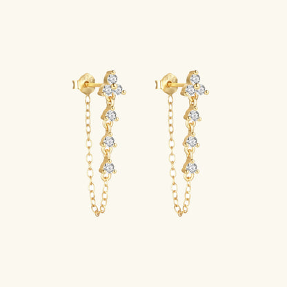 [Amore]Daniella Diamond Chain Stud
