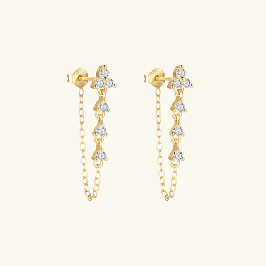 [Amore]Daniella Diamond Chain Stud