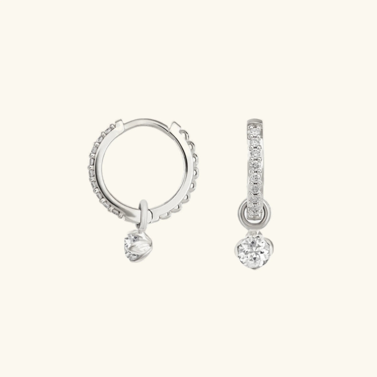 [Amore]Blake Reversible Diamond Hoops
