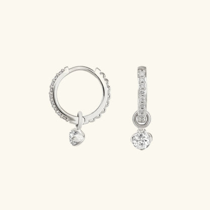 [Amore]Blake Reversible Diamond Hoops