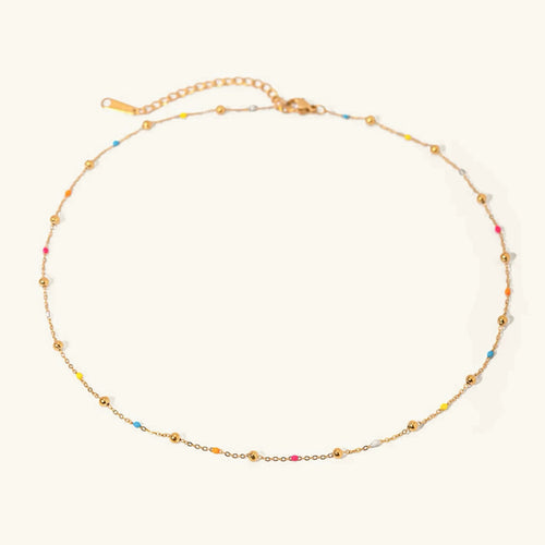 [Amore]Amphitrite Gold Chain Bead Necklace