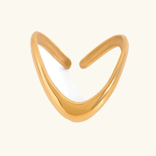 [Amore]Paisley Gold Arc Ring