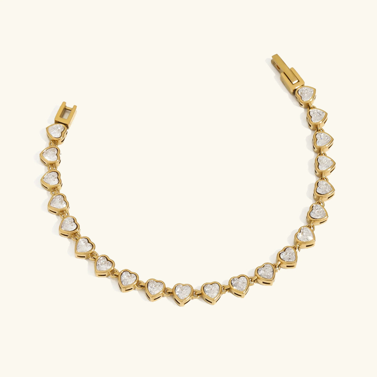 [Amore]Romani Heart Shaped Tennis Bracelet