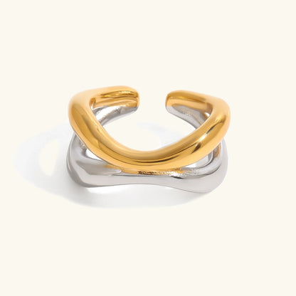 [Amore]Deanna Gold Intertwined Ring