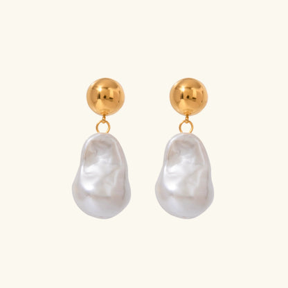 [Amore]Ariana Chunky Pearl Drop Earrings