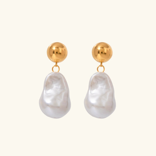 [Amore]Ariana Chunky Pearl Drop Earrings