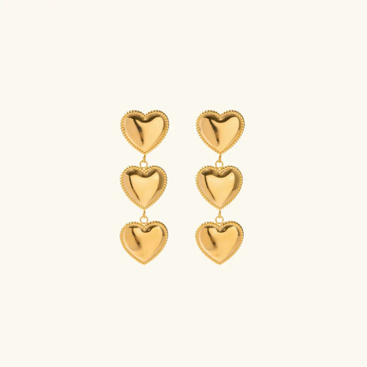 [Amore]Aimee Gold Heart Earrings