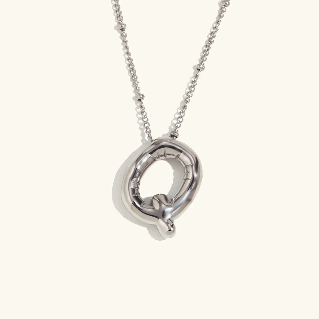 [Amore]Balloon Gold Initial Necklace