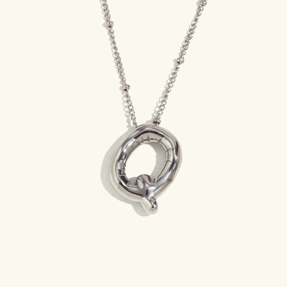 [Amore]Balloon Gold Initial Necklace