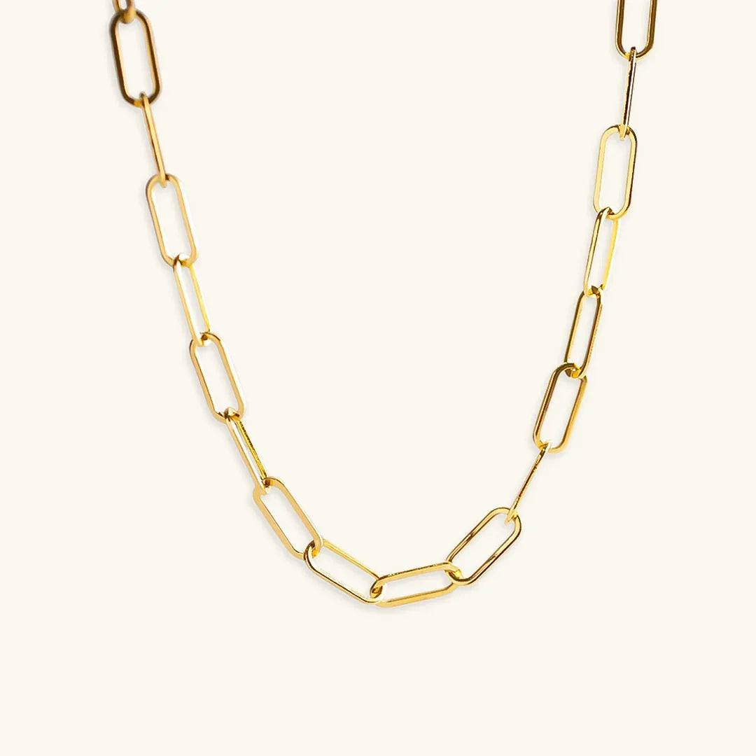 [Amore]Ria Gold Paperclip Chain Necklace