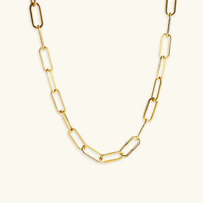 [Amore]Ria Gold Paperclip Chain Necklace