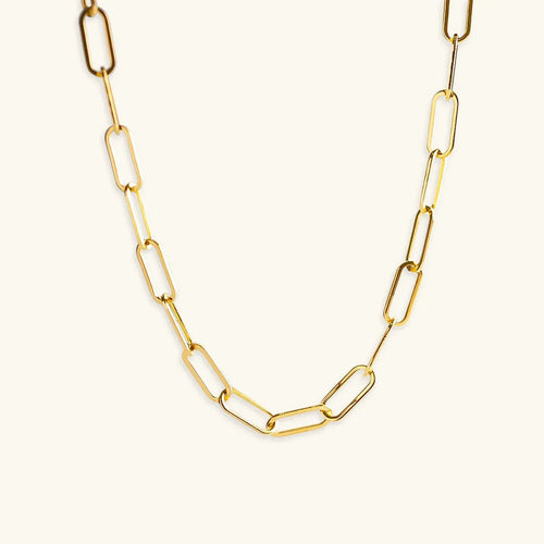 [Amore]Ria Gold Paperclip Chain Necklace