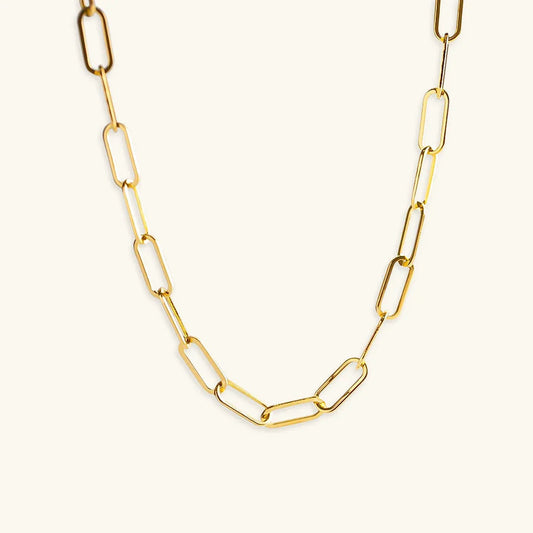 [Amore]Ria Gold Paperclip Chain Necklace
