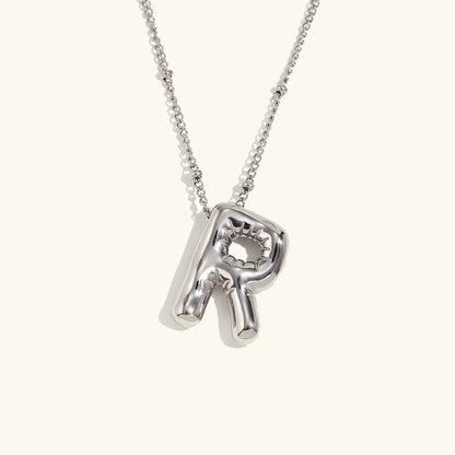 [Amore]Balloon Gold Initial Necklace