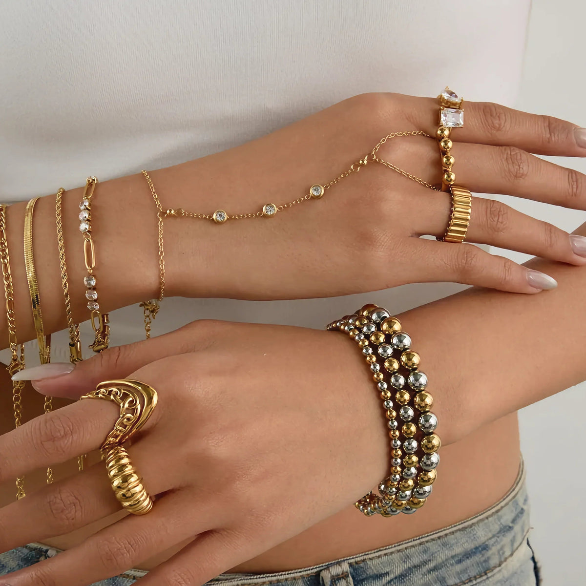 [Amore]Leona Diamond Hand Chain