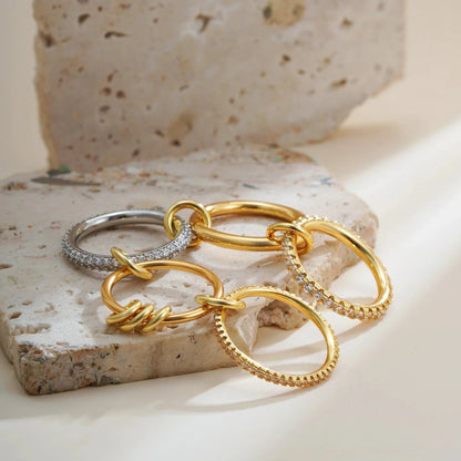 [Amore]Blaise Stacked Diamond Ring