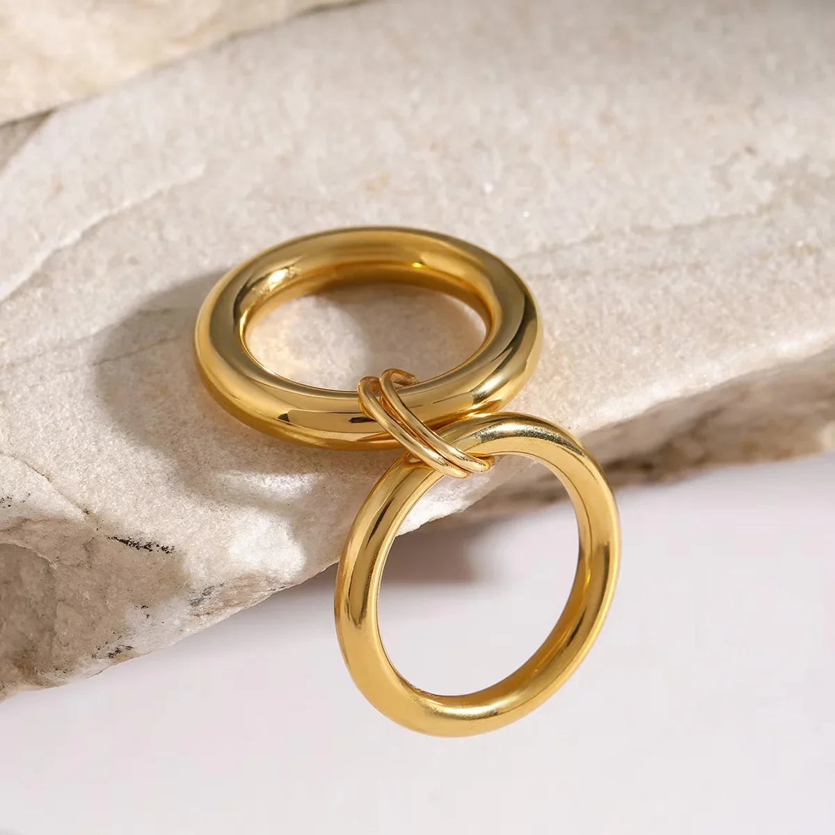 [Amore]Dune Stacked Gold Ring