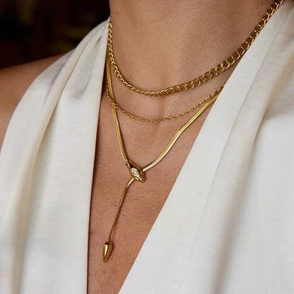 [Amore]Zarelle Gold Serpentine Pendant