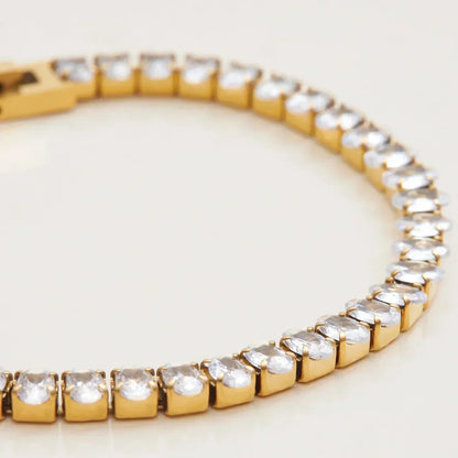 [Amore]Avaria Oval Cut Tennis Bracelet